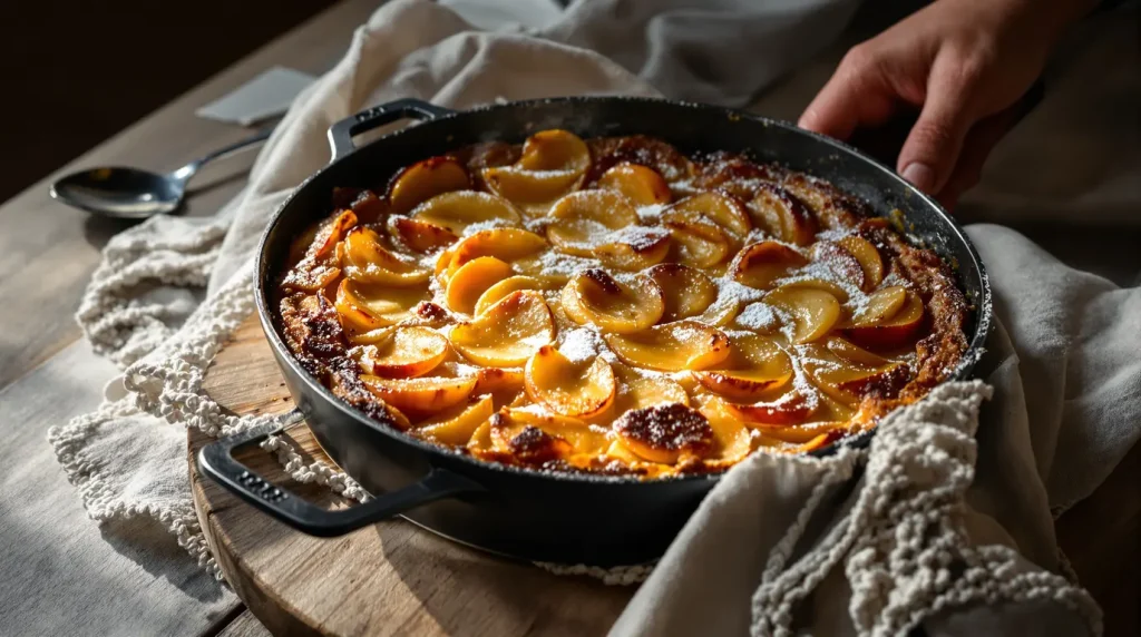 Je prépare ce gâteau aux pommes à la poêle : ultra simple, rapide, sans four et tellement réconfortant